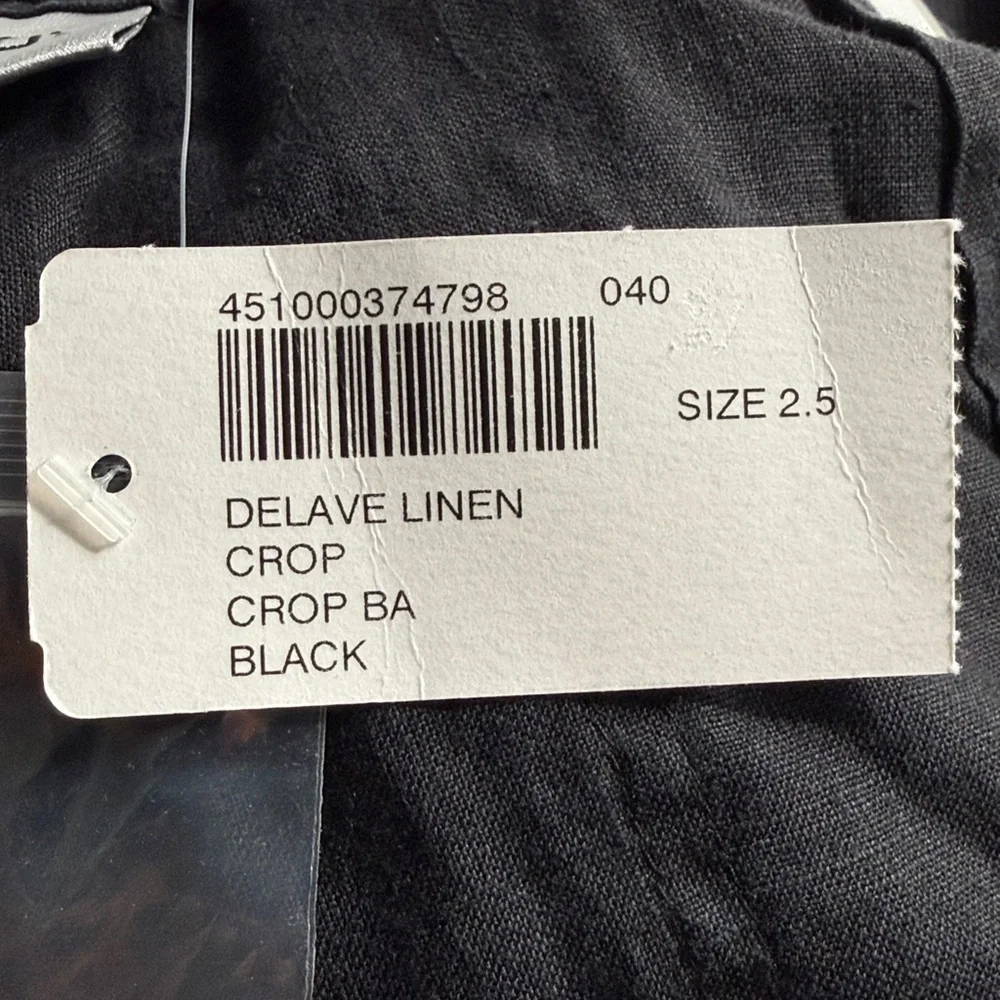 Chico’s NEW The Ultimate Fit Black Linen Cropped Pants Size 2.5 or L or 14